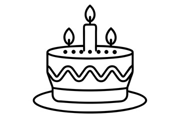 birthday cake  silhouette vector