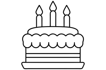 birthday cake  silhouette vector