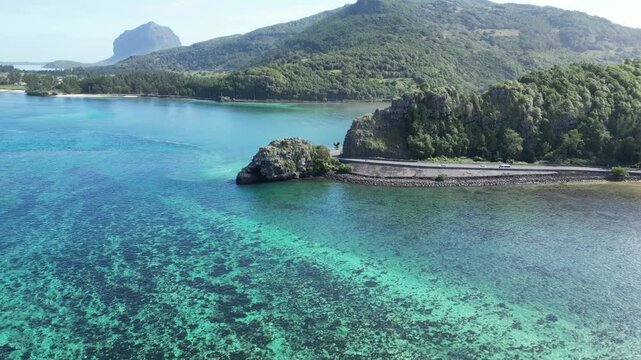 Maconde Viewpoint In Port Louis Mauritius Island Mauritius. Bird Eye View Of A Amazing Coastal Beach In The Summer Holiday. Paradise Landscape Peaceful Stunning. Peaceful.