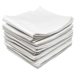 Stack of newspapers isolated on transparent background