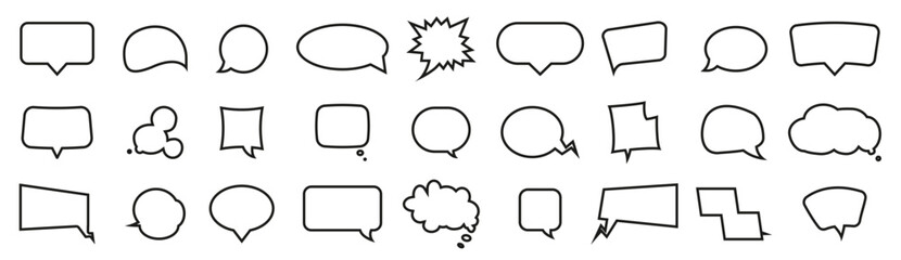 Speech bubbles set on a white background. Vector illustration. Vector