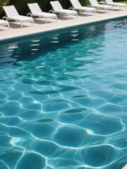 Obraz premium Swimming Pool with Lounge Chairs