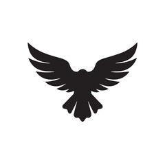Naklejka premium eagle logo vector Bold and clean eagle logo vector, with sharp lines and a strong silhouette 