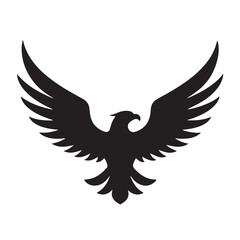 Obraz premium eagle logo vector Bold and clean eagle logo vector, with sharp lines and a strong silhouette 
