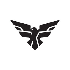 eagle logo vector Bold and clean eagle logo vector, with sharp lines and a strong silhouette 

