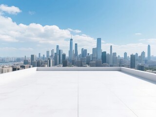 Cityscape View from a Modern Rooftop