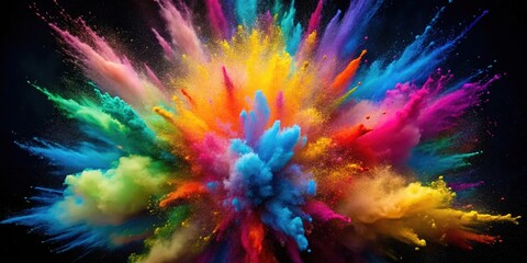 Vibrant Color Explosion A Stunning Burst of Rainbow Hues