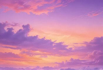 Abstract watercolor sky, soft purple to orange gradient ,  vibrant,  bright,  romantic
