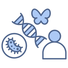 Comparative Genomics Blue Icon