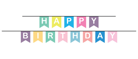 decoration flag of birthday celebration