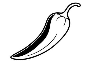 poblano chili silhouette vector