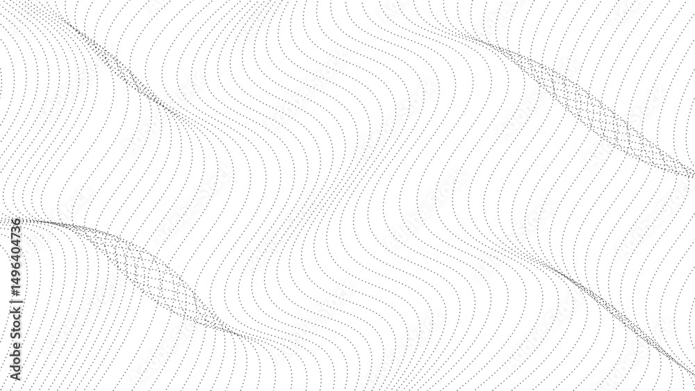 Aufkleber grey white abstract background with flowing particles. digital future technology concept. abstract p