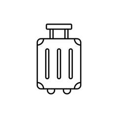 suitcase icon, vector line isolated on white background. trendy and modern design