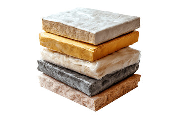 Materials for home insulation isolated on transparent background
