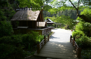 Obraz premium 日向大神宮 内宮から外宮を望む 京都市山科区日ノ岡