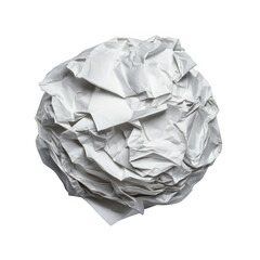 Fototapeta premium Crumpled ball of paper on transparent background