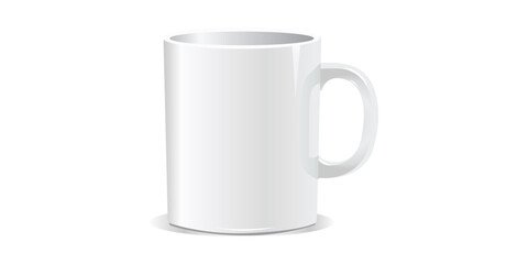 white cup isolated on white