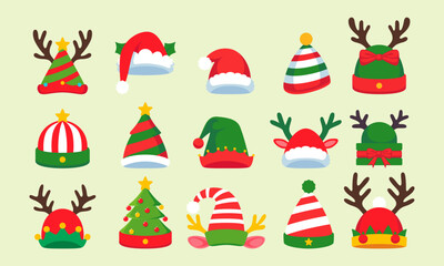 Christmas headbands graphic vector illustration set