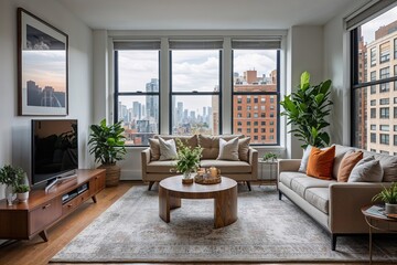 Fototapeta premium Chic Urban Apartment Photography by Professional Real Estate Photographers