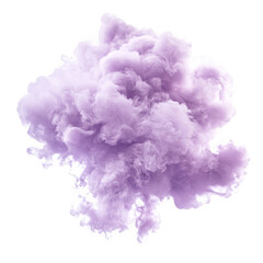 Fototapeta premium Lilac smoke cloud effect isolated on transparent background