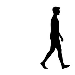 A fundamental black silhouette icon of a male figure