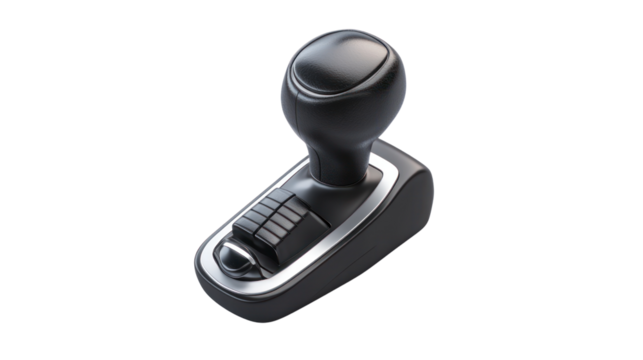 Car gear shifter isolated on a white background.