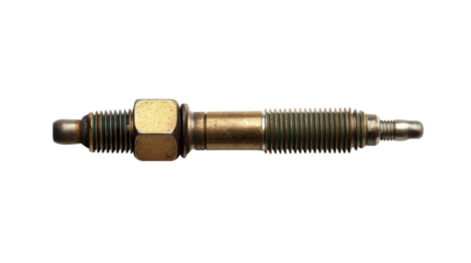 Diesel injector, detailed view, white isolate background