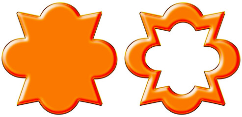 vector illustration of a red and yellow star