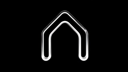 An abstract house shape formed from a series of colorful wavy lines is an innovative real estate concept, modern architecture, or an environmentally friendly company.