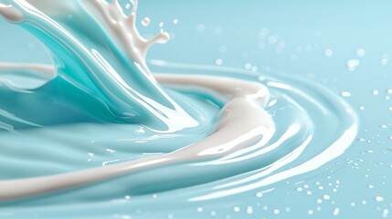 Liquid Splashes in Blue