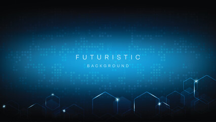 Blue Futuristic Circuit Abstract technology background Hi-tech system concept vector illustration