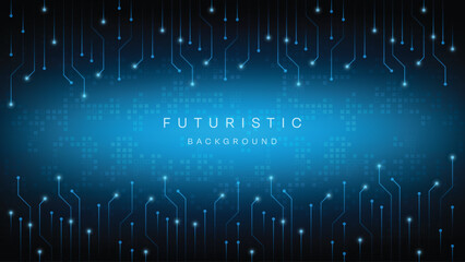 Blue Futuristic Circuit Abstract technology background Hi-tech system concept vector illustration