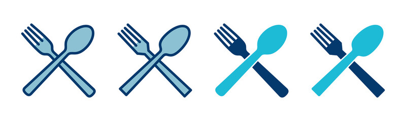 Fork, Spoon, and Knife isolated on white background. Restaurant icon. food icon. Eat. Cutlery icon.