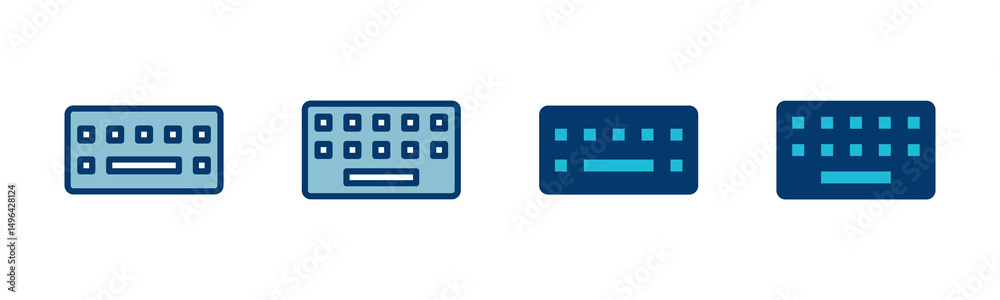 Fototapete keyboard icon vector isolated on white background. keyboard vector symbol