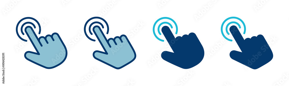 Poster hand cursor icon vector isolated on white background. hand click icon. finger pointer vector