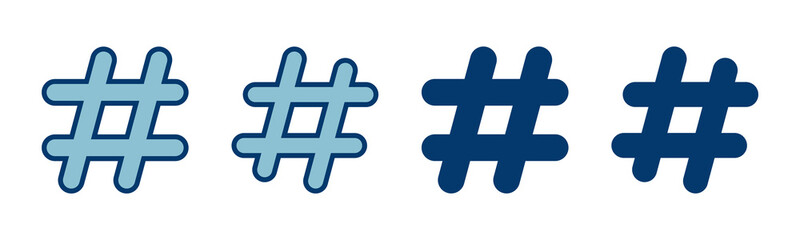 Hashtag icon vector isolated on white background. hashtag vector icon