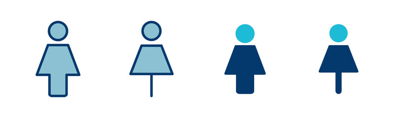 Female icon vector isolated on white background. woman icon vector