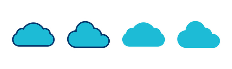 Cloud icon vector isolated on white background. cloud computing icon