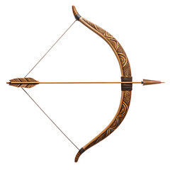Bow and Arrow. PNG.