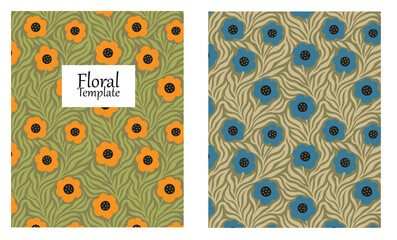 Flowers Abstract for packaging design, fabric printing, wallpaper, book covers, print media, wrapping and accessories. Files can be customized for your work.