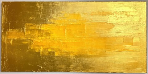 Gold-toned abstract artwork with textured brushstrokes