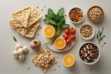 Artisan Snack Showcase Highlighting Clean Ingredients with Minimalist Design for Health Promotions