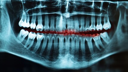 Dental X-Ray Showing Jaw and Teeth