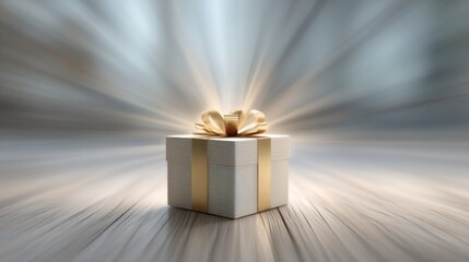 The splash and scattering of particles from the opened gift box shows the intensity and energy of the fantasy phenomenon for the background as a gift, surprise, celebration.