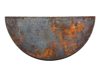 Rusted metal semicircle