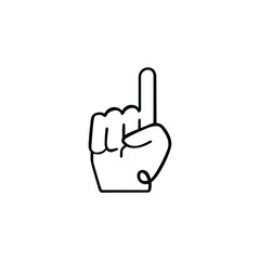 Foam Hand Line Style Icon Design