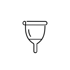 Menstrual Cup Line Style Icon Design