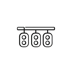 Racing Lights Line Style Icon Design
