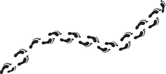Footprints Path Vector Illustration