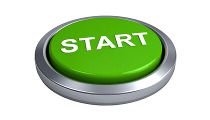 A large green "START" button, inviting action and initiating processes. The button's design is simple and impactful